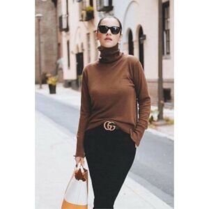 Express Merino Wool Sweater Soft Brown Minimalist Capsule Wardrobe Essential